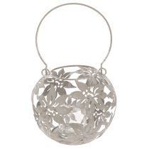 Itens Lanterna de metal decorativa suspensa, cinza, Ø14cm A13cm