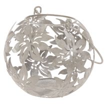 Itens Lanterna de metal decorativa suspensa, cinza, Ø14cm A13cm