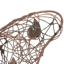 Itens Lanterna de metal, decoração de parede, borboleta, acabamento envelhecido, 36,5 cm