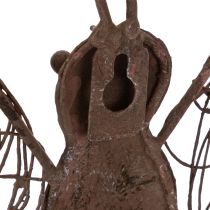 Itens Lanterna de metal, decoração de parede, borboleta, acabamento envelhecido, 36,5 cm