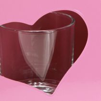 Itens Lanterna de metal com bolsa de inserção de vidro rosa H18cm 2 peças