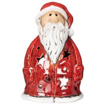 Itens Papai Noel decorativo como porta-velas com estrelas, decoração de mesa, 15 cm