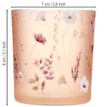 Itens Elegante castiçal com delicado design floral para uma decoração harmoniosa do ambiente, 8 cm, conjunto de 4 peças.