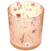 Itens Elegante castiçal com delicado design floral para uma decoração harmoniosa do ambiente, 8 cm, conjunto de 4 peças.