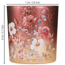 Itens Elegante castiçal com motivos florais para criar um ambiente aconchegante, 8cm, conjunto de 4 peças.