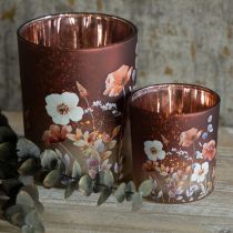 Itens Elegante castiçal com motivos florais para criar um ambiente aconchegante, 8cm, conjunto de 4 peças.