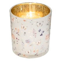 Itens Lanterna decorativa de vidro com design de borboleta para dar um toque de estilo à sua casa, 8 cm, conjunto de 4 peças.