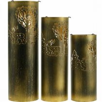Itens Castiçal vintage metal veado 30/38.5/45cm conjunto de 3