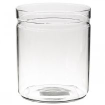 Vaso de flor, cilindro de vidro, vaso de vidro redondo Ø10cm A12cm