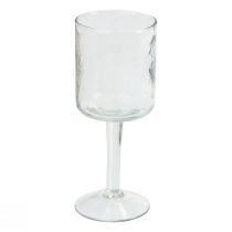 Lanterna de vidro com base, porta-velas de vidro redondo Ø8cm Alt.20cm