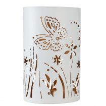 Itens Lanterna metal ouro branco borboleta Ø12,5cm Alt.20,5cm
