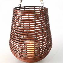 Vela em cesto, lanterna com pega, decoração de velas, lanterna de cesto Ø24cm H34cm