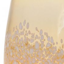 Lanterna de vidro suporte de luz de chá decoração de vidro marrom branco Ø10cm