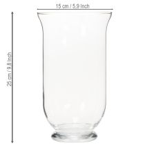 Itens Castiçal/vaso de vidro para decoração de interiores com elegância clássica, 25 cm