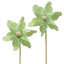 Moinho Mini Verde-Branco Ø9cm 12p