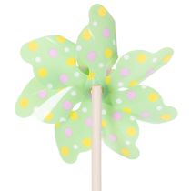Itens Moinho de vento decorativo para jardim, ideal para canteiros de flores, 47 cm, conjunto com 3 peças.