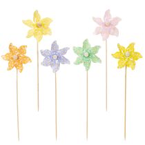 Itens Estacas para flores, estacas de jardim para decoração de primavera, uso externo, 28 cm, 12 peças