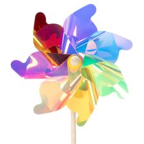 Itens Moinho de vento para varanda, peça decorativa colorida e atraente, ideal para jardim de verão, 75 cm