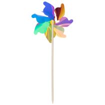 Itens Moinho de vento para varanda, peça decorativa colorida e atraente, ideal para jardim de verão, 75 cm
