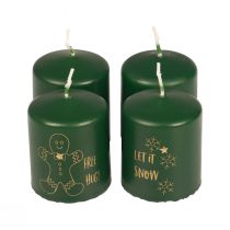 Itens Velas de Natal velas de Natal verdes Ø5cm Alt.6cm 4 unidades