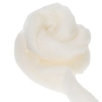 Itens Cordão de lã, fita de lã branca, 2 m, lã decorativa para artesanato e embrulho.