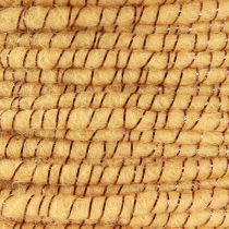 Itens Fio de lã com fio de feltro mica amarelo bronze Ø5mm 33m