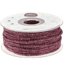 Itens Fio de lã com fio de feltro mica roxo Ø5mm 33m