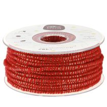 Itens Fio de lã com fio de feltro mica vermelho Ø5mm 33m