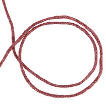 Fio de lã com fio de feltro mica roxo Ø5mm 33m
