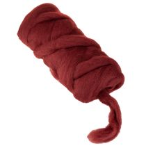 Itens Cordão de lã, lã decorativa, vermelho escuro, fita de lã de 10m para floricultura e artesanato.