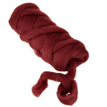 Itens Cordão de lã, lã decorativa, vermelho escuro, fita de lã de 10m para floricultura e artesanato.