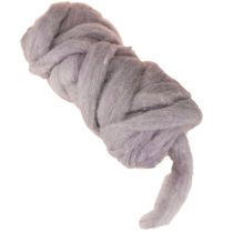 Itens Cordão de lã, fita de lã lilás claro, 10m de lã decorativa para floricultura e artesanato.
