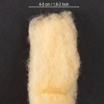 Itens Fita de lã, creme alaranjada, 10m de lã para coroas e arranjos.