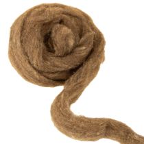 Itens Cordão de lã, lã decorativa, marrom, 2m. Cordão de lã, lã para feltragem, ideal para artesanato e arranjos florais.