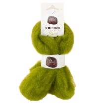Itens Lã feltrada macia para designs decorativos e arranjos sazonais - 2m - Verde