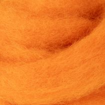 Itens Cordão de lã, lã feltrada, laranja, 2m, para artesanato, amarração e decoração.
