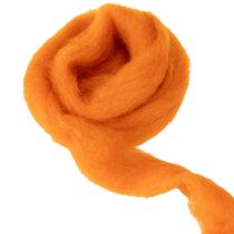Itens Cordão de lã, lã feltrada, laranja, 2m, para artesanato, amarração e decoração.
