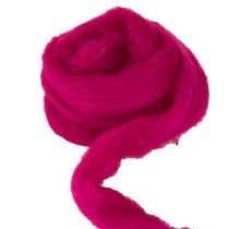 Itens Cordão de lã macia feltrada para designs decorativos e arranjos sazonais 2m Rosa