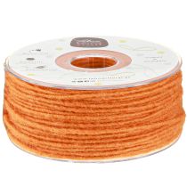 Itens Cordão de lã laranja 3mm 100m