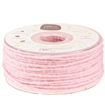 Itens Cordão de lã rosa 3mm 100m