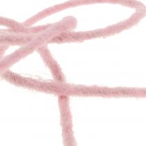 Itens Cordão de lã rosa 3mm 100m