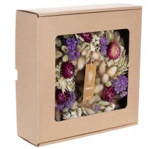 Itens Coroa de flores secas, decoração festiva de mesa para ocasiões e épocas especiais, 25 cm