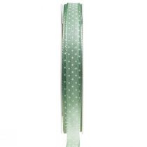 Itens Fita para presente fita decorativa pontilhada verde menta 10mm 25m
