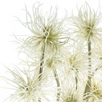 Itens Xanthium flor artificial creme decoração de outono 6 flores 80 cm 3 unidades