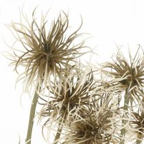 Itens Flor artificial de xanthium decoração de outono 6 flores creme, marrom 80 cm 3 unidades
