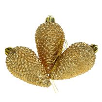 Itens Cones de plástico ouro claro 8cm 6pcs. por enforcamento