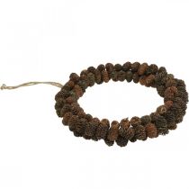 Itens Coroa de cone coroa de amieiro decorativa para pendurar natureza Ø25cm