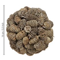 Itens Bola cônica para pendurar pinhas de amieiro caiadas de branco 12cm