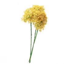 Itens Alho Ornamental Selvagem Allium Amarelo Artificial 70cm 3 unidades