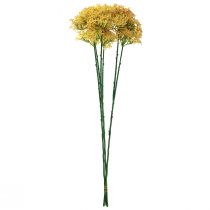 Itens Alho Ornamental Selvagem Allium Amarelo Artificial 70cm 3 unidades